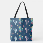 Cute, Trendy, Chic & Stylish Floral Cactus Pattern Draagtas (Voorkant)