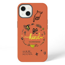 Cute Trendy Doodles Black Gold Bee Oranje