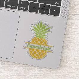 Cute Trendy Gele Groene Ananas Sticker
