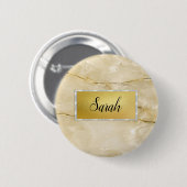 Cute Trendy Gold Marble Ronde Button 5,7 Cm (Voorkant /achterkant)