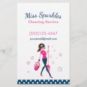 Cute Trendy Housecleaning Maid Flyer (Voorkant)