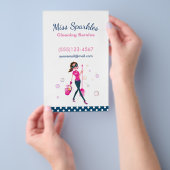 Cute Trendy Housecleaning Maid Flyer (Hand)