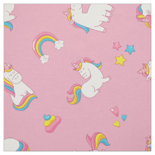 Cute TRENDY Magical Unicorn Pastel kleurenroze Stof