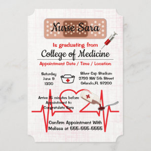 Cute Trendy Medical Nursing School Afstuderen Kaart