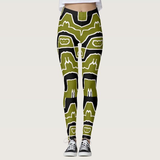 Cute trendy multikleur "Ratti_Creative_Arts" Legg Leggings (Voorkant)