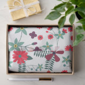 Cute trendy romantic floral Patroon Tissuepapier (Geschenk)