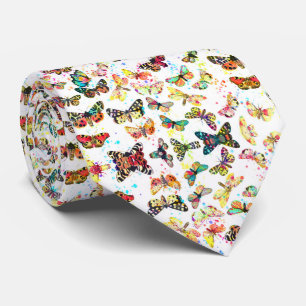 Cute trendy waterverf vlinders stropdas