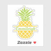 Cute Trendy Yellow Green Pineapple Sticker (Vel)