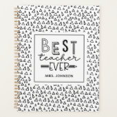 Cute Triangles Pattern Best Teacher Ever Planner (Voorkant)