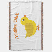 Cute Triathlon Chick Deken (Voorkant Verticaal)