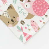 Cute Tribal Animals Baby Fleece Deken (Hoek)