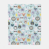 Cute Tribal Face Pattern Fleece Deken (Voorkant)