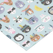 Cute Tribal Face Pattern Korte Tafelloper (Hoek)