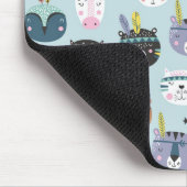 Cute Tribal Face Pattern Muismat (Hoek)