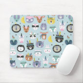 Cute Tribal Face Pattern Muismat (Met muis)