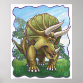 Cute Triceratops Art Gifts & Accessoires Poster (Voorkant)