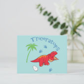 Cute Triceratops Briefkaart (Staand voorkant)