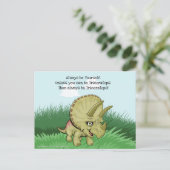 Cute Triceratops Briefkaart (Staand voorkant)