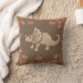 Cute Triceratops Dinosaur Coussin pour enfants (Couverture)