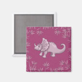 Cute Triceratops Dinosaur Magnet Magneet (Voorkant / Achterkant)
