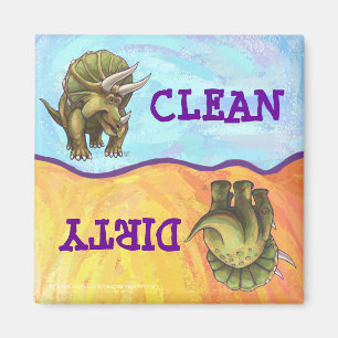 Cute Triceratops Dirty Clean Diswasher Magnet Magneet