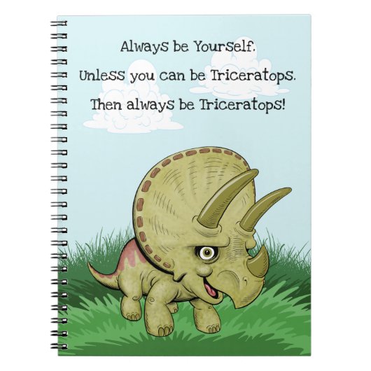 Cute Triceratops Notitieboek (Voorkant)