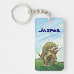 Cute Triceratops Personalized Sleutelhanger