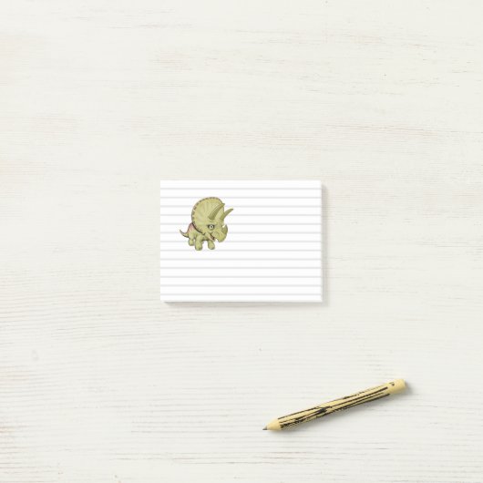 Cute Triceratops Post-it Notes (Op bureau)