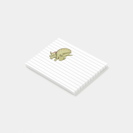 Cute Triceratops Post-it Notes (Schuin)