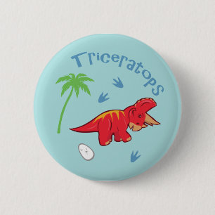 Cute Triceratops Ronde Button 5,7 Cm