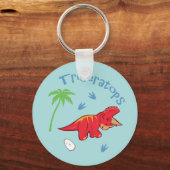 Cute Triceratops Sleutelhanger (Voorkant)
