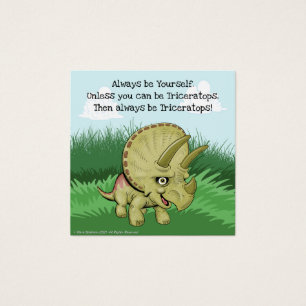Cute Triceratops Vierkante Visitekaartjes