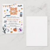 Cute Trick or treat Halloween 5e verjaardag Notitiekaartje (Voorkant / Achterkant)