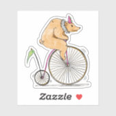 Cute Tricycle Beer Sticker (Vel)