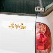 Cute Trio van Cartoon Kangaroos Bumpersticker (Op Truck)