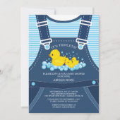 Cute TRIPLETS Canards Baby shower Invitation (Devant)