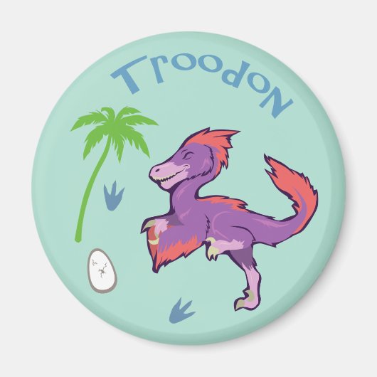 Cute Troodon Magneet (Voorkant)