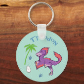 Cute Troodon Sleutelhanger (Voorkant)