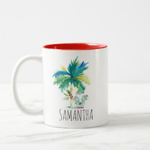 Cute Tropical Christmas Coffee Mugs