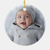 Cute Tropical Dinosaurs Baby Eerste Eerste Kerstmi Keramisch Ornament (Achterkant)