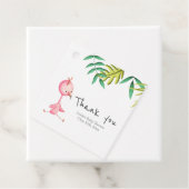Cute Tropical Flamingo Persoonlijk Dank u Bedankjes Labels (In situ)