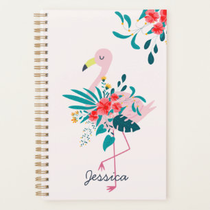 Cute Tropical Floral Flamant rose Personnalisé