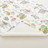 Cute Tropical kerstSherpa Blanket Sherpa Deken (3/4)