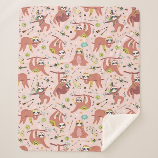 Cute Tropical kerstSherpa Blanket Sherpa Deken (Voorkant)