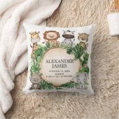 Cute Tropical Oerwoud Safari Animals Boy Nursery Kussen (Deken)