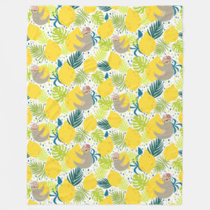 Cute Tropical Slots Fleece Blanket
