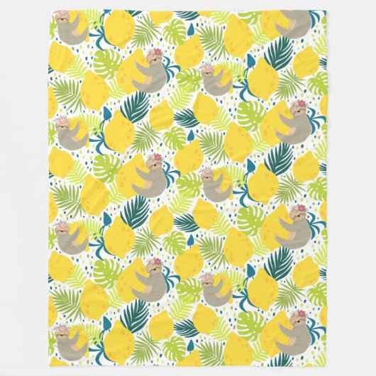 Cute Tropical Slots Fleece Blanket Deken (Voorkant)