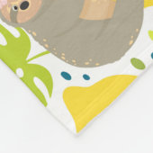 Cute Tropical Slots Fleece Blanket Deken (Hoek)