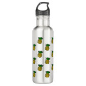 Cute Tropical Summer werkt ananas Pattern Waterfles (Voorkant)