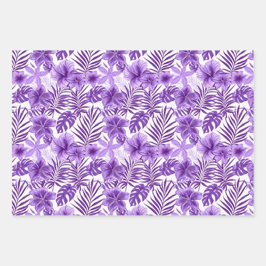 Cute Tropical violet feuille motif (Devant)